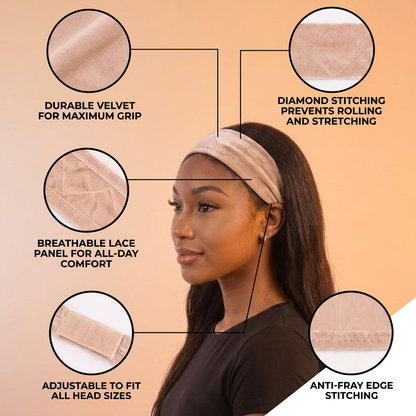 Velvet wig hair band